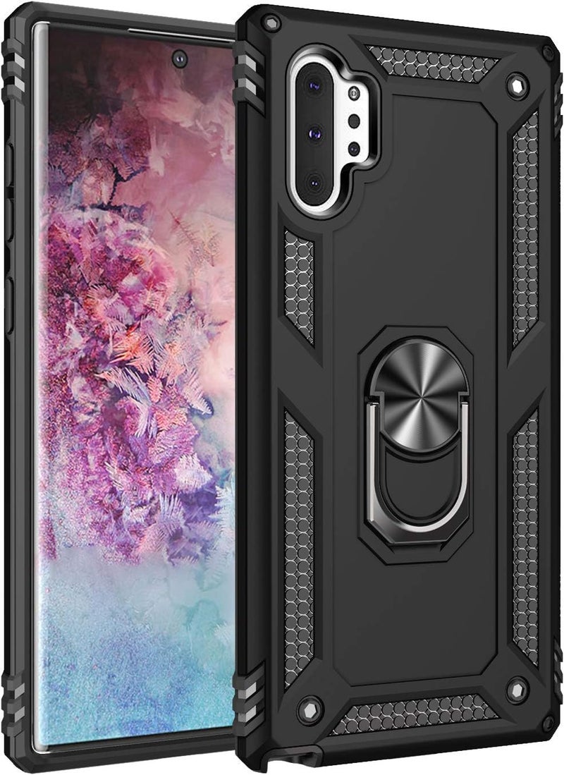 Aikcks for Samsung Galaxy Note10+ Plus 5G 360 Military-Grade housing with a Metal Rotating Ring and an Integrated Magnetic mounting Bracket for car Installation，Galaxy Note10 Plus 5G case （Armor） - Image 1